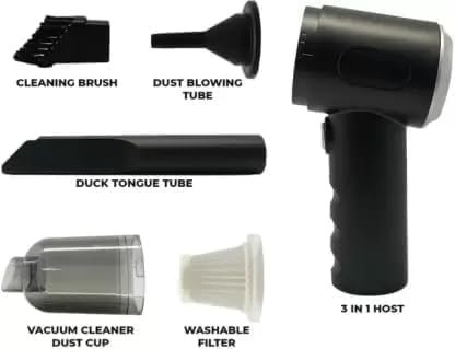 Portable Car Vacuum Cleaner with Blower | USB Rechargeable Wireless Handheld Cleaner Traveling,Portable,Rechargeable (3innn1) - Image 3