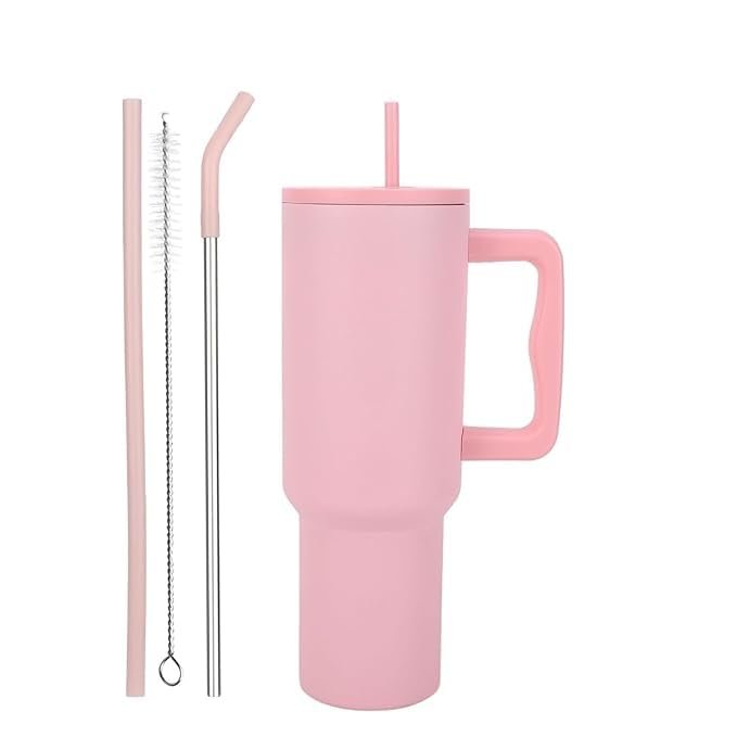 Personalised with Your Name, 1200ml Tumbler with Straw - Handle – Stainless Steel Double Wall Insulated Cup | Leakproof Sipper Mug for Hot - Cold Drinks | Coffee - Water Tumbler - Image 7