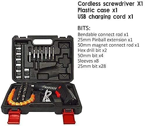 47 in 1 Cordless Electric Screwdriver Drill with Built-in LED Rechargeable Wireless Drill Machine Kit Power Drill Screw Gun Tool, Accessories for House,Office - Image 3