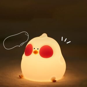 creatives Night Light for Kids/Baby, LED Cute Lamp, Chicken Nursery/Led Night Light with Dimmable, Rechargeable Bedside Touch Soft Lamp for Breastfeeding, Kawaii Room Décor