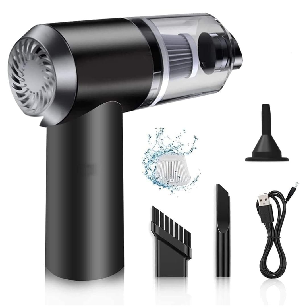 Portable Car Vacuum Cleaner with Blower | USB Rechargeable Wireless Handheld Cleaner Traveling,Portable,Rechargeable (3innn1)