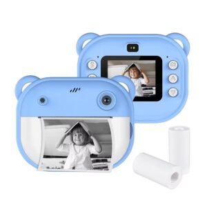 Kids Instant Print Camera Toy – Blue Colour Children’s Digital Camera with Built-in Printer, HD Photo & Video, Cute Cartoon Design, Safe & Easy to Use, Educational Gift for Boys & Girls