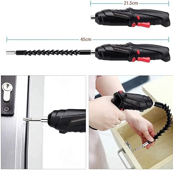 47 in 1 Cordless Electric Screwdriver Drill with Built-in LED Rechargeable Wireless Drill Machine Kit Power Drill Screw Gun Tool, Accessories for House,Office - Image 2