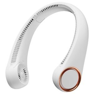 Portable Neck Fan, Hands-Free Bladeless Rechargeable USB Fan with 3 Speeds and 72 Air Outlets, Adjustable Personal Cooling Fan for Indoor Outdoor Travel Office