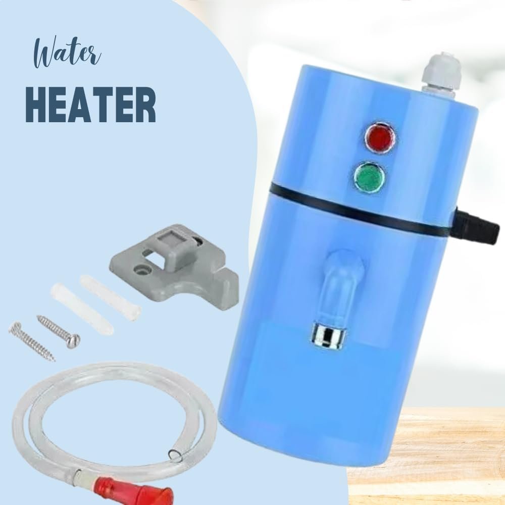 Instant Water Geyser Orange Colour, Portable Electric Instant Water Heater with Fast Heating Technology, Compact & Energy Efficient Mini Geyser for Bathroom, Kitchen & Wash Area, Durable Body, Easy Installation & Safe Use - Image 3