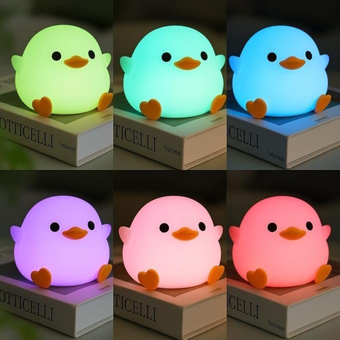 LED Night Lights Touch Sensor, USB Rechargeable, 7-Color Changing Lamp for Kids’ Room & Baby Gift (Do Duck-Multi) - Image 5