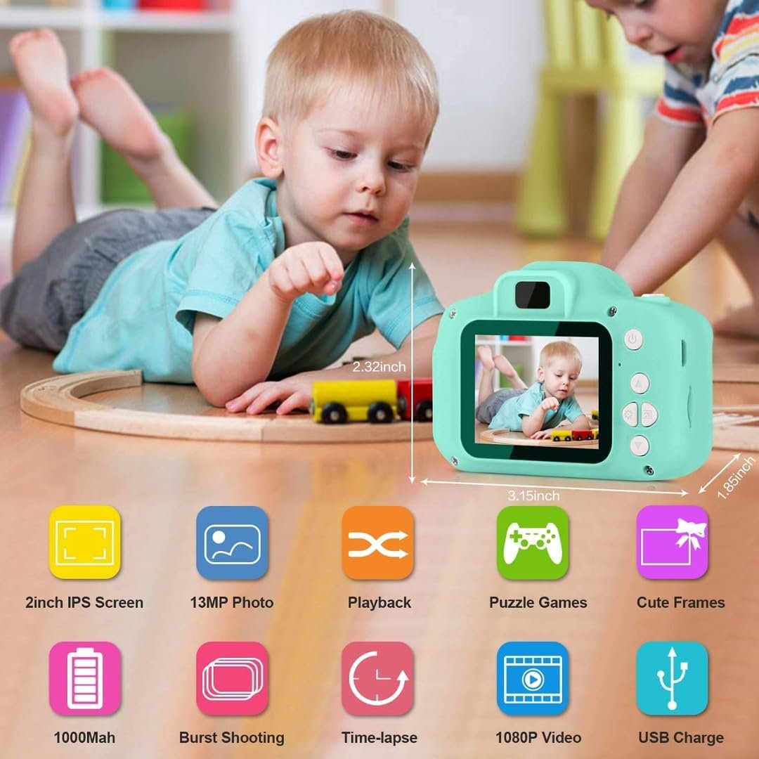 Kids Digital Camera for Children – Cute Mini Toy Camera with LCD Screen, USB Rechargeable Battery, Wrist Strap Included, Easy-to-Use Buttons, Lightweight and Durable Design, Perfect Gift for Boys and Girls for Birthdays, Holidays, Travel, and Creative Play - Image 3