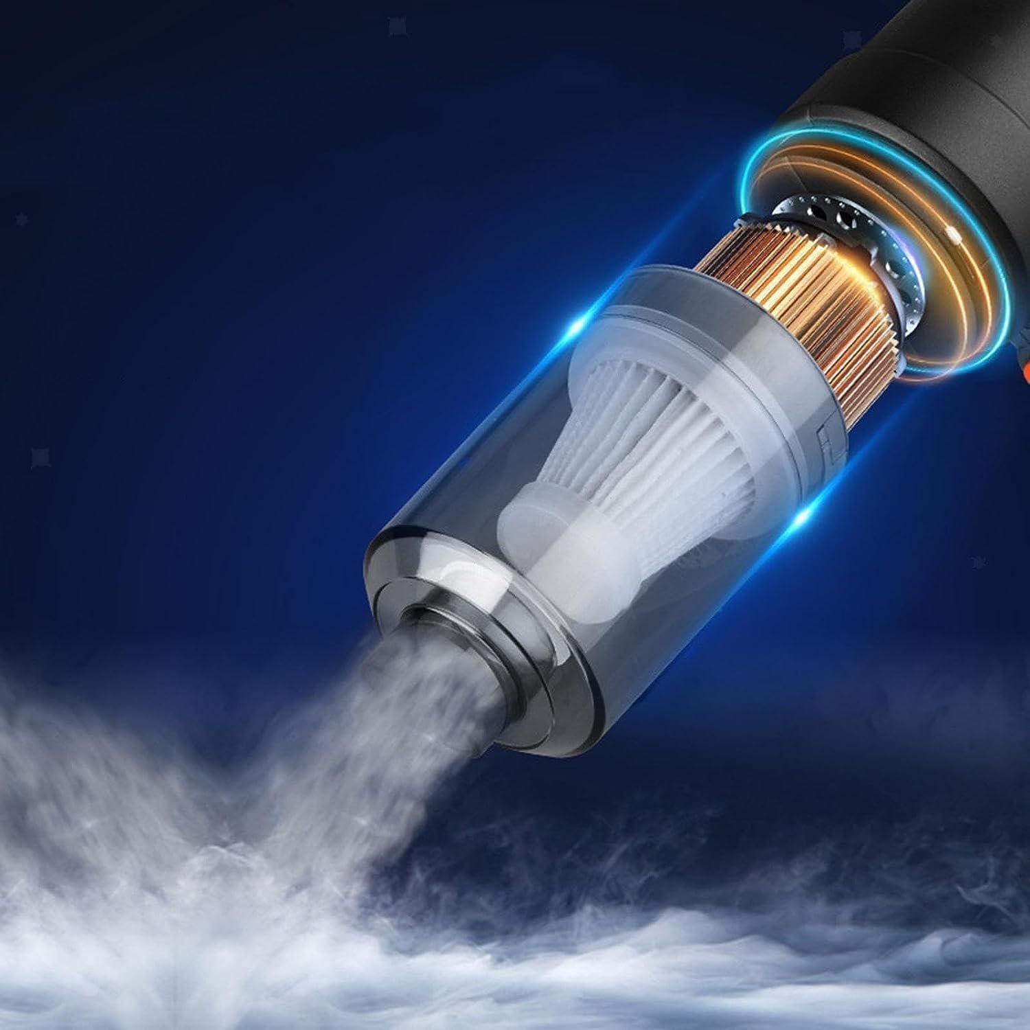 Portable Car Vacuum Cleaner with Blower | USB Rechargeable Wireless Handheld Cleaner Traveling,Portable,Rechargeable (3innn1) - Image 8