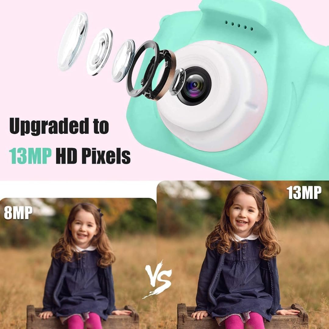 Kids Digital Camera for Children – Cute Mini Toy Camera with LCD Screen, USB Rechargeable Battery, Wrist Strap Included, Easy-to-Use Buttons, Lightweight and Durable Design, Perfect Gift for Boys and Girls for Birthdays, Holidays, Travel, and Creative Play - Image 6
