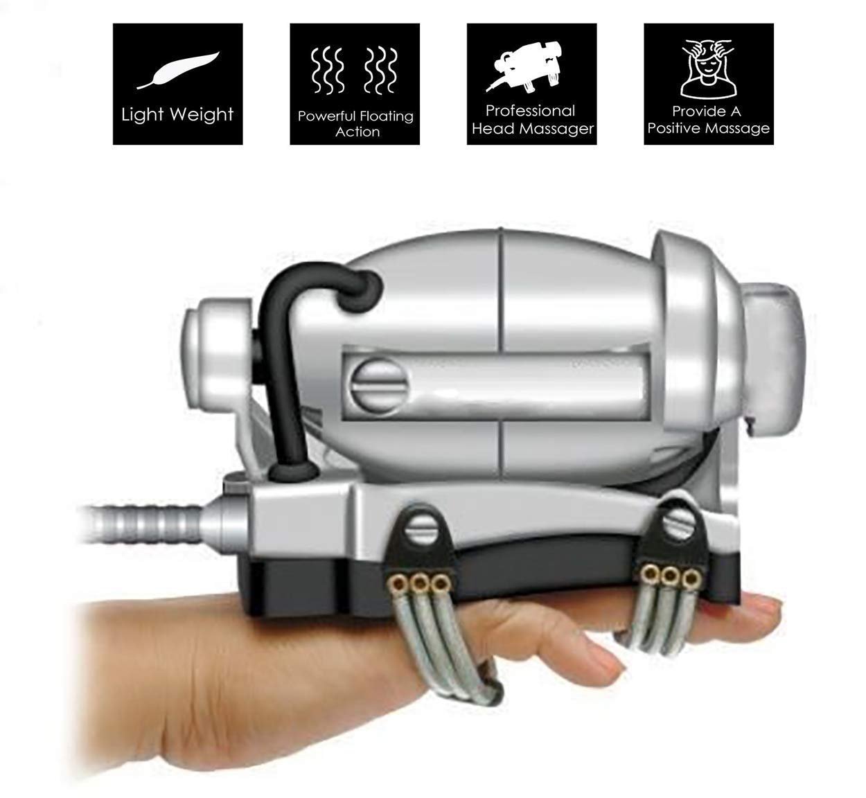 110V Handheld Full Body Massager, Powerful Electric Vibration Massager for Head, Neck, Back, Shoulders, Arms & Legs, Deep Tissue Muscle Relaxation & Stress Relief Massager, Silver - Image 8