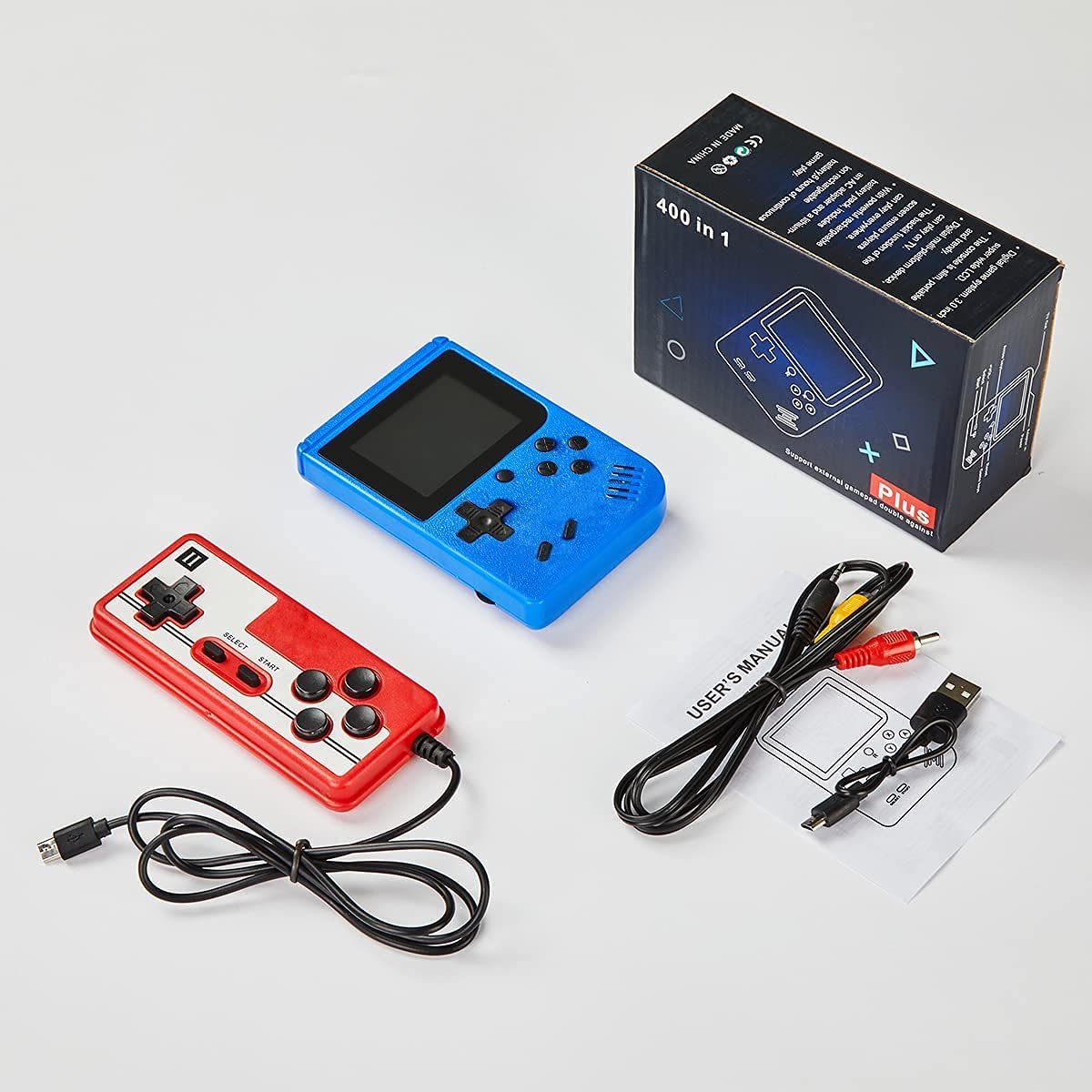 Unique 400 in 1 FC Games, Super Mario,Contra & Other Classic Games Sup Retro Game Box Console Handheld Classical Video Game with TV Output USB Rechargeable Portable (Sup Game Controller), Red - Image 2
