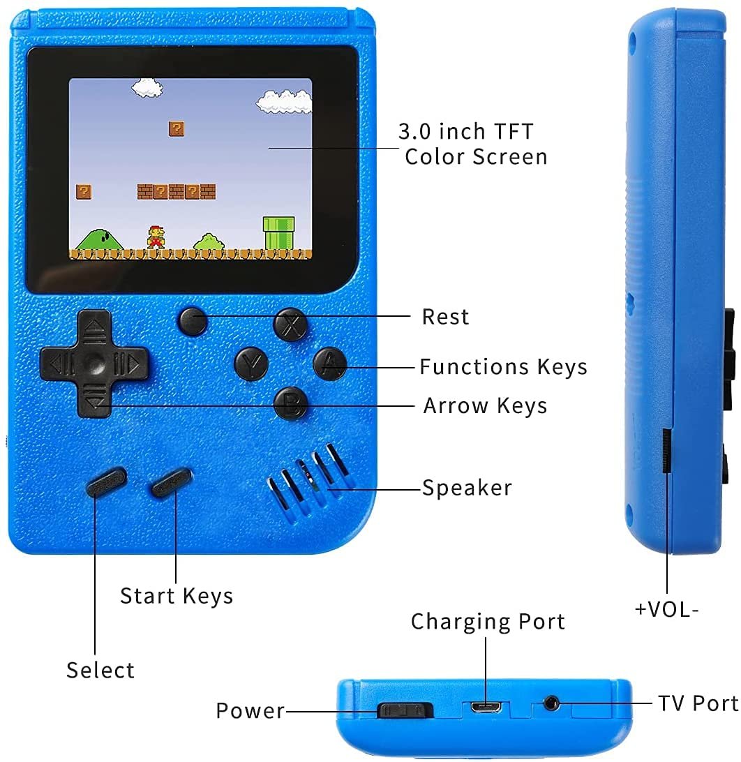 Unique 400 in 1 FC Games, Super Mario,Contra & Other Classic Games Sup Retro Game Box Console Handheld Classical Video Game with TV Output USB Rechargeable Portable (Sup Game Controller), Red - Image 4