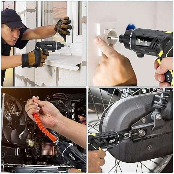 47 in 1 Cordless Electric Screwdriver Drill with Built-in LED Rechargeable Wireless Drill Machine Kit Power Drill Screw Gun Tool, Accessories for House,Office - Image 5