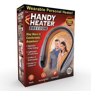 Handy Heater Freedom – Wearable Neck Heater with 4 Heat Settings & Comfort-Heat Technology | Cordless Personal Neck Warmer for Cold Winters | USB Rechargeable, 6-Hour Battery Life