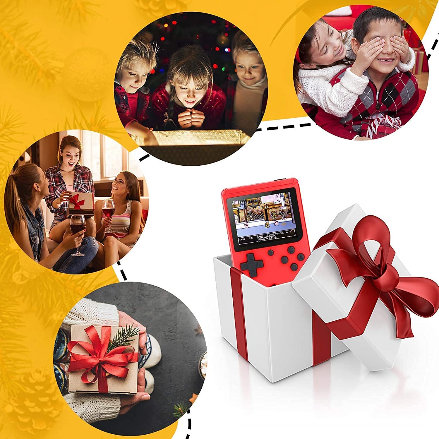 Unique 400 in 1 FC Games, Super Mario,Contra & Other Classic Games Sup Retro Game Box Console Handheld Classical Video Game with TV Output USB Rechargeable Portable (Sup Game Controller), Red - Image 3