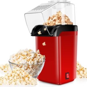 Playpulse Oil-Free Hot Air Popcorn Maker – 1200W Electric Popper Machine for Healthy, Fast Snacks, Easy to Use, Ideal for Home, Kids, Parties & Movie Nights