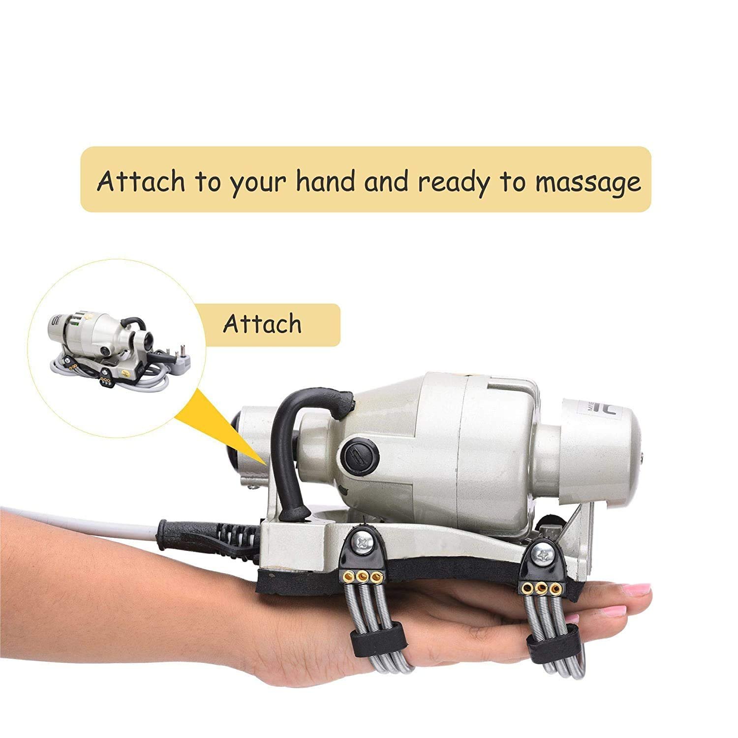 110V Handheld Full Body Massager, Powerful Electric Vibration Massager for Head, Neck, Back, Shoulders, Arms & Legs, Deep Tissue Muscle Relaxation & Stress Relief Massager, Silver - Image 9