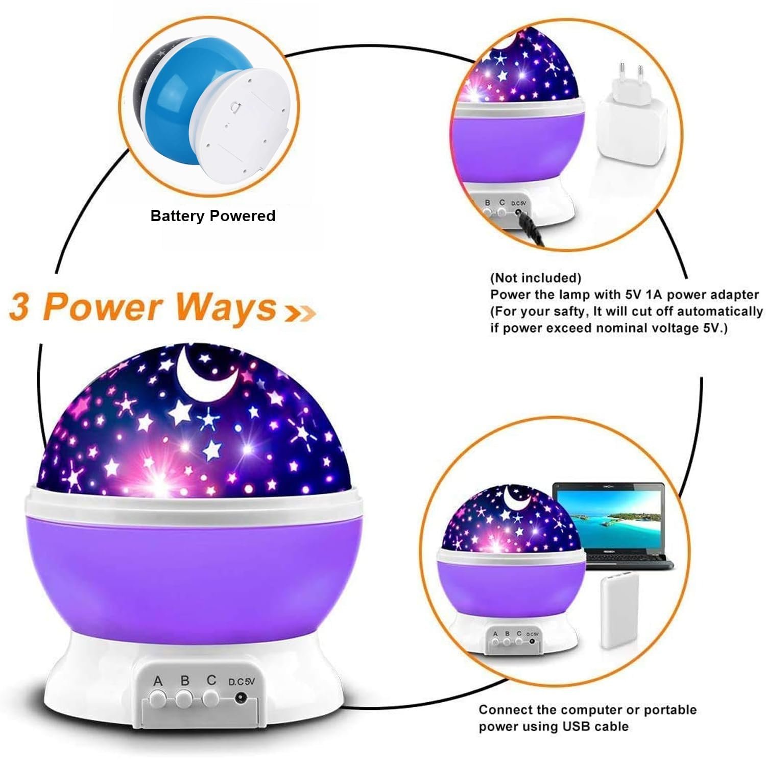 Sky Star Master Night Light Projector Children Kids Baby Sleep Lighting USB Lamp Led Projection - Image 5