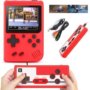 Unique 400 in 1 FC Games, Super Mario,Contra & Other Classic Games Sup Retro Game Box Console Handheld Classical Video Game with TV Output USB Rechargeable Portable (Sup Game Controller), Red