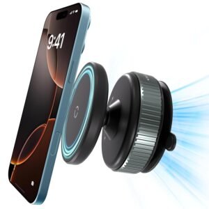 Car Mobile Holder Model K009 – Strong Magnetic Phone Mount with 360° Rotation, Air Vent Installation, One-Hand Use, Secure Grip for iPhone & Android Smartphones, Durable ABS Build for Safe Driving