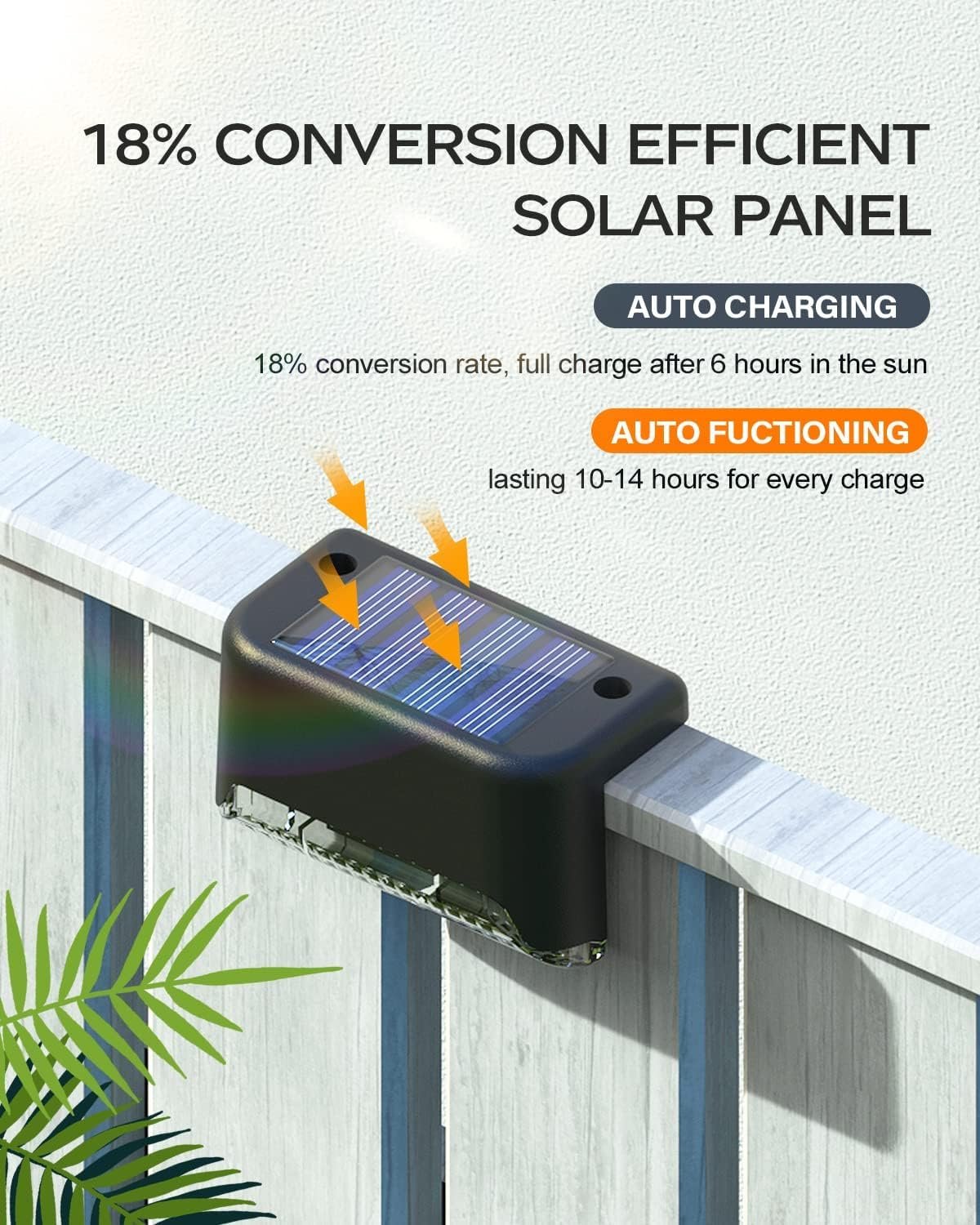 Led Solar Light Outdoor Garden Solar Powered Waterproof Lights for Home Balcony, Terrace, Deck, Gate, Wall, Steps, Stairs (12, Standard) - Image 5