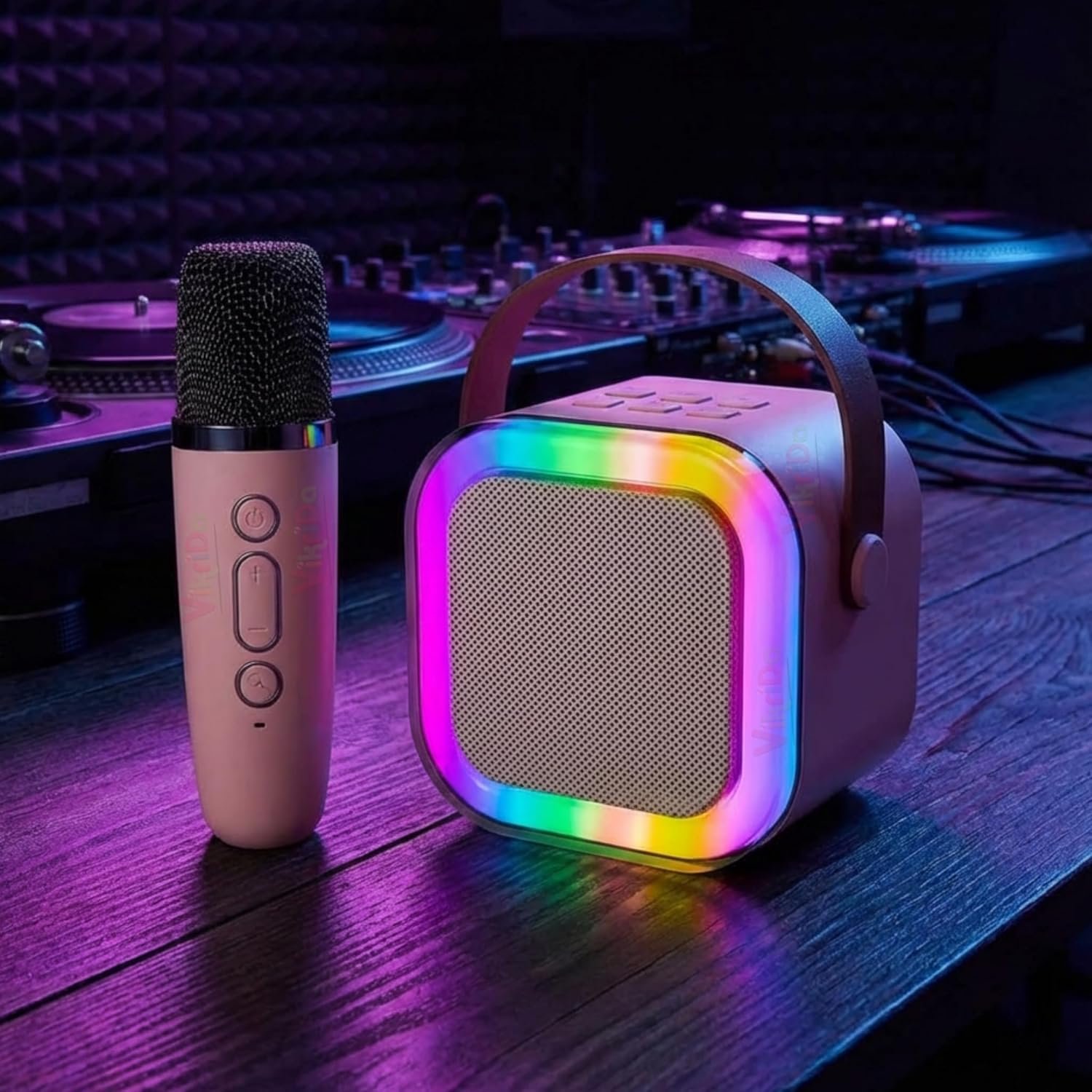 Mini Karaoke Machine for Kids & Adults,Portable Bluetooth Speaker with 1 Wireless Karaoke Microphone,Music Toys Christmas Birthday Gifts for Girls & Boys 4,5,6,7,8,9,10,11,12 Year Old. - Image 2