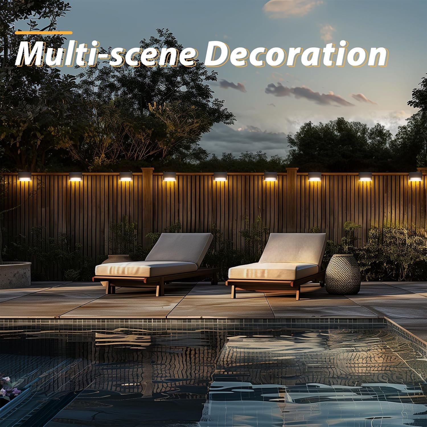 Led Solar Light Outdoor Garden Solar Powered Waterproof Lights for Home Balcony, Terrace, Deck, Gate, Wall, Steps, Stairs (12, Standard) - Image 4