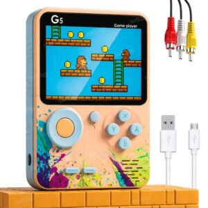8GB G5  Handheld Gaming Console for Kids 500 Games in 1 Video Game for TV Rechargeable Battery AV Output Classic Video Games for Kids & Adults - Random Color