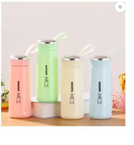 Thermos Glass Water Bottle 400ml | Leakproof Flask for Tea, Coffee, and Water | Creative Design, Portable and Eco-Friendly Bottle (Nice Bottle 400ML,Multi-Color,Pack-1) - Image 8
