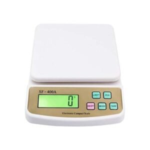 Healthcare Electronic Kitchen Digital Weighing Scale with Tare Function (10 Kg-SF 400A) Maximum Weight Capacity 10 Kg, Color White