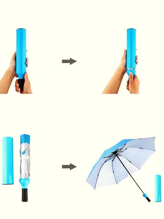 Bottle Umbrella | Wine Bottle Shape Foldable Umbrella with Case | Compact Manual Portable Umbrella for Girl, Women, Men, Kids with Bottle Cover Multicolor Pack Of 1 - Image 7