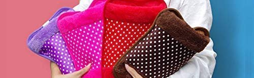 Soft Plush Electric Heating Pad – Red Polka Dot Hot Water Bag with Furry Cover, Portable Rechargeable Warm Compress Pillow for Pain Relief, Period Cramps, Back, Neck & Winter Warmth - Image 3