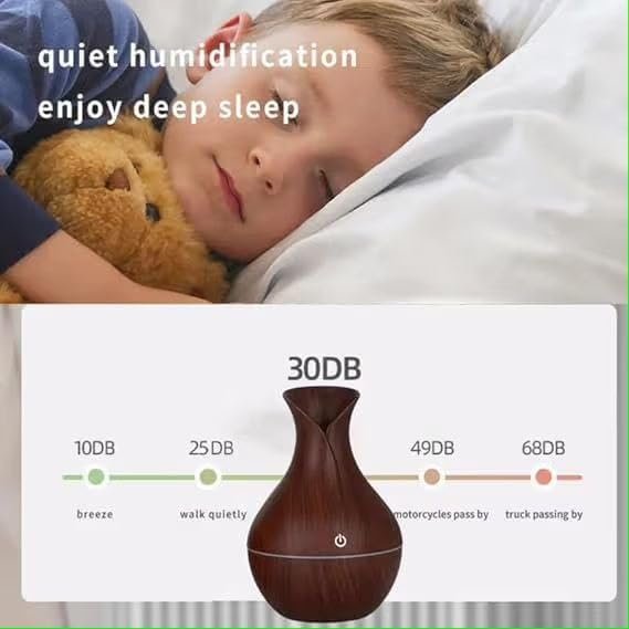 1Pack, Wooden Cool‑Mist Humidifier & Aroma Diffuser – Elegant Timber Design, Ultrasonic Technology, Quiet Operation, 300 ml Tank – Ideal for Home, Bedroom, Yoga, Spa & Aromatherapy - Image 9