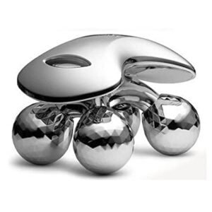 4D Roller Manual Massager, for Body Massage & Face Massage (4D Silver Roller)
