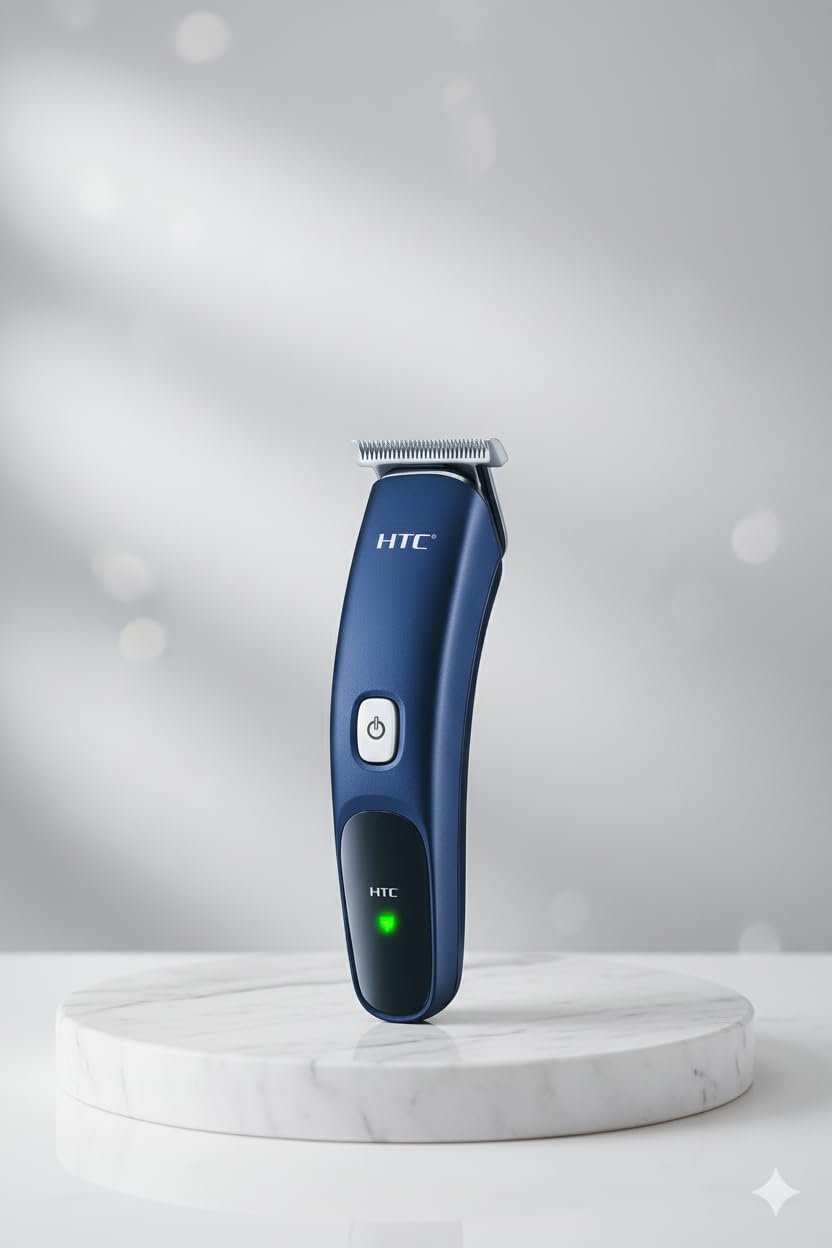 AT-506 Rechargeable Hair Trimmer, Navy Blue, Smart Adjust Blades, 120 Min Runtime, 600mAh Lithium Battery, Cordless Operation, Global Voltage Compatible - Image 6
