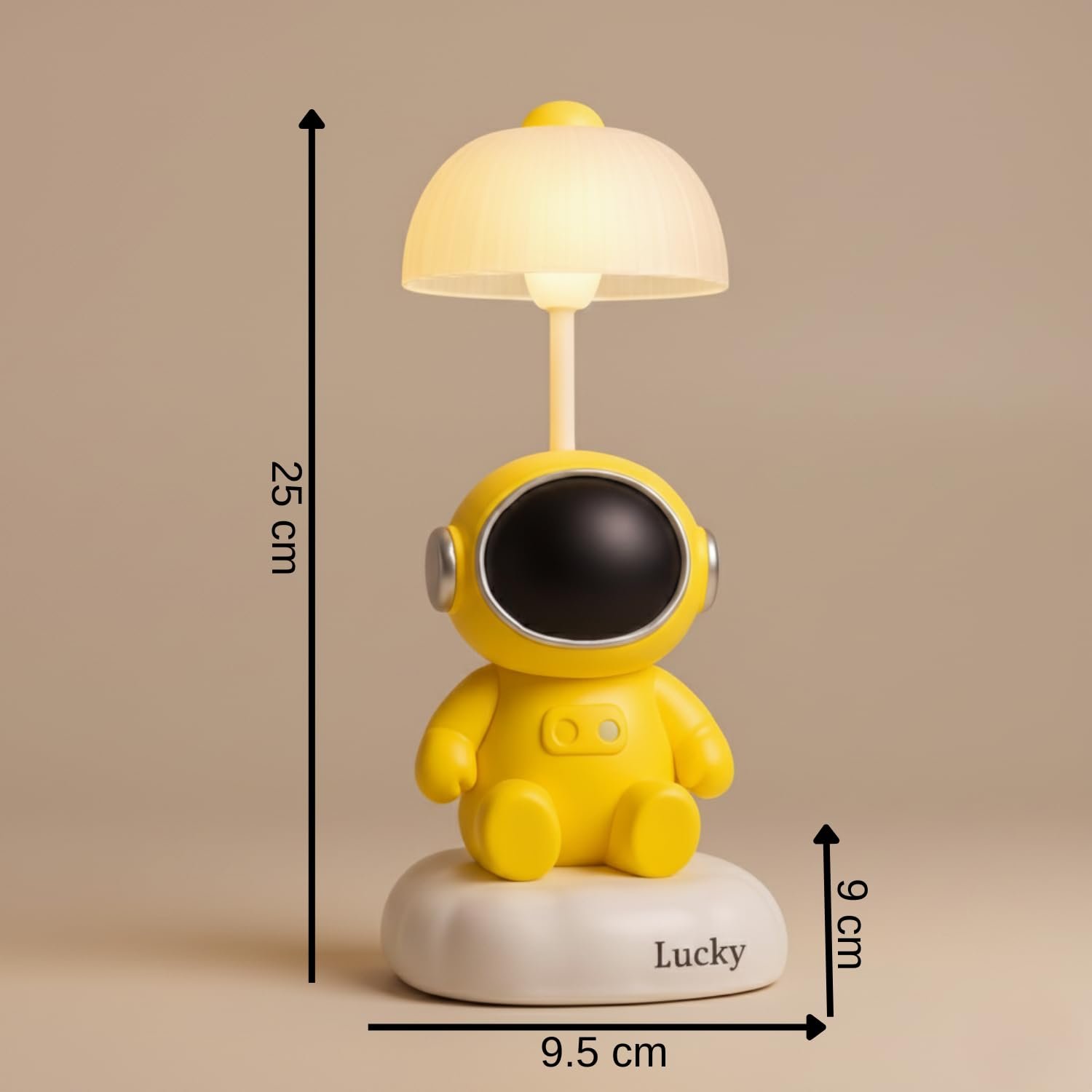 Astronaut Table Lamp with Pen Holder 3 Brightness Modes Rechargeable LED Desk Lamp for Kids Night Light for Bedroom Dim Light Side Table Gift for Kids & Students - Image 3