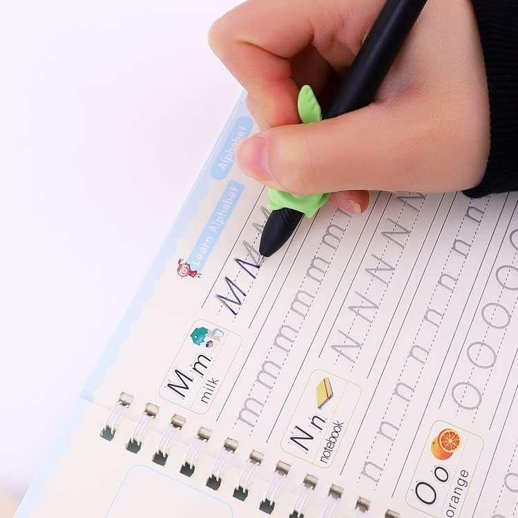 Sank Magic Practice Copy Book for Kids 2-5 Years Magic Shank Reusable Calligraphy Book with English Language for Preschool Kids Practice Writing Copybook 4pcs with 10 rifills - Image 4