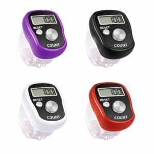 Digital Finger Counter – Electronic Hand Tally Counter with Adjustable Strap, LCD Display & Reset Button | Portable Japa Counter for Chanting, Meditation, Sports & Score Tracking (Pack of 4)