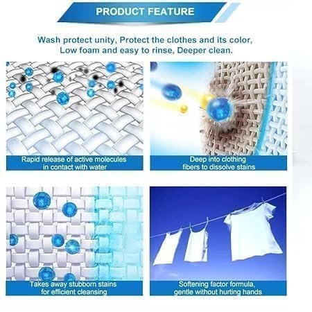 5 in 1 Laundry Pods for Washing Machine (Pack of 20) | Multi-Chamber Detergent Capsules for Front & Top Load | Deep Stain Remover, Fabric Softener & Long-Lasting Fragrance | High Efficiency - Image 7