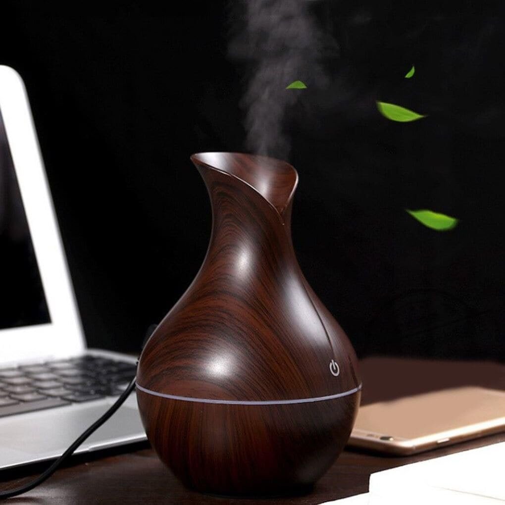 1Pack, Wooden Cool‑Mist Humidifier & Aroma Diffuser – Elegant Timber Design, Ultrasonic Technology, Quiet Operation, 300 ml Tank – Ideal for Home, Bedroom, Yoga, Spa & Aromatherapy - Image 7