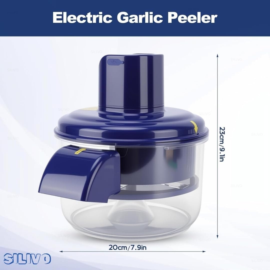 Automatic Electric Fruit & Vegetable Peeler Machine, Rechargeable Grape Garlic Tomato Potato Peeler with 5-Blade Stainless Steel System, Cordless Smart Kitchen Tool for Home Shop Restaurant - Image 8