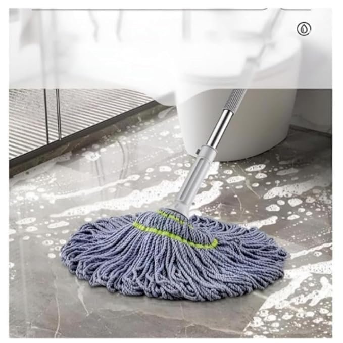 Microfiber Twist Mop for Floor Cleaning, Squeeze Twist Mop Stick, Durable Dust Easy to Use Floor Cleaner, Effective for Hardwood, Tile, and Laminate (Pack of 1) - Image 9