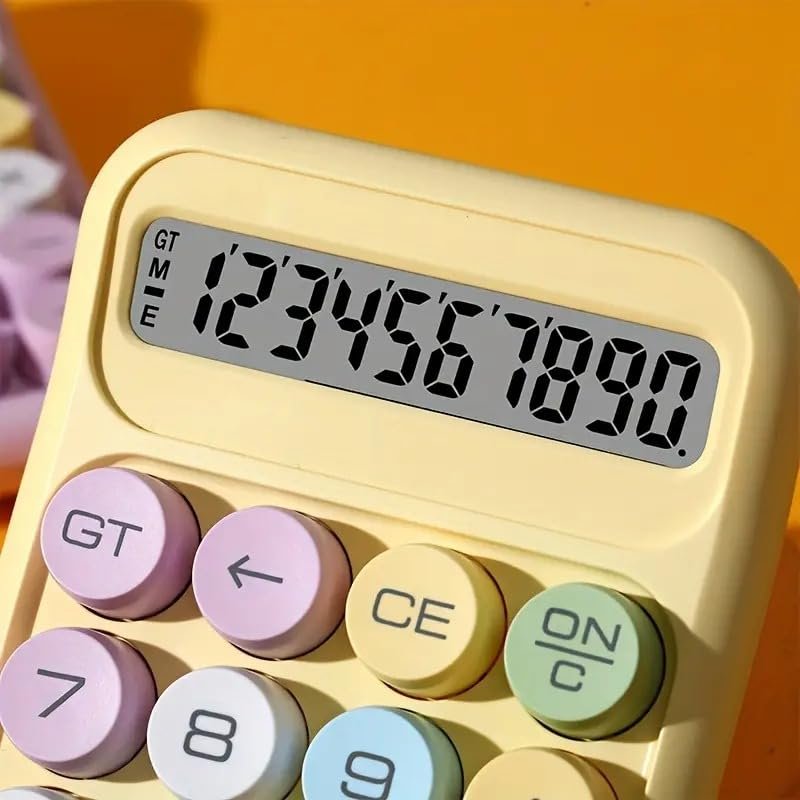 Desktop Calculator - Big Buttons | Aesthetic Candy Color | Comfortable Touch | Handheld for Daily Use | Small Size- Purple - Image 2