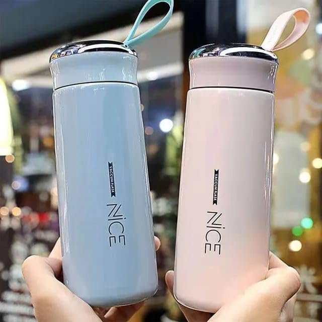 Thermos Glass Water Bottle 400ml | Leakproof Flask for Tea, Coffee, and Water | Creative Design, Portable and Eco-Friendly Bottle (Nice Bottle 400ML,Multi-Color,Pack-1) - Image 4