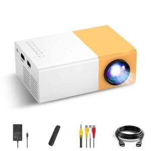 UC 500 Projector, 400LM Portable Mini Home Theater LED Projector with Remote Controller, 3500 lm LED Corded Projector UC500 Support HDMI, AV, SD, USB Interfaces (MP47)