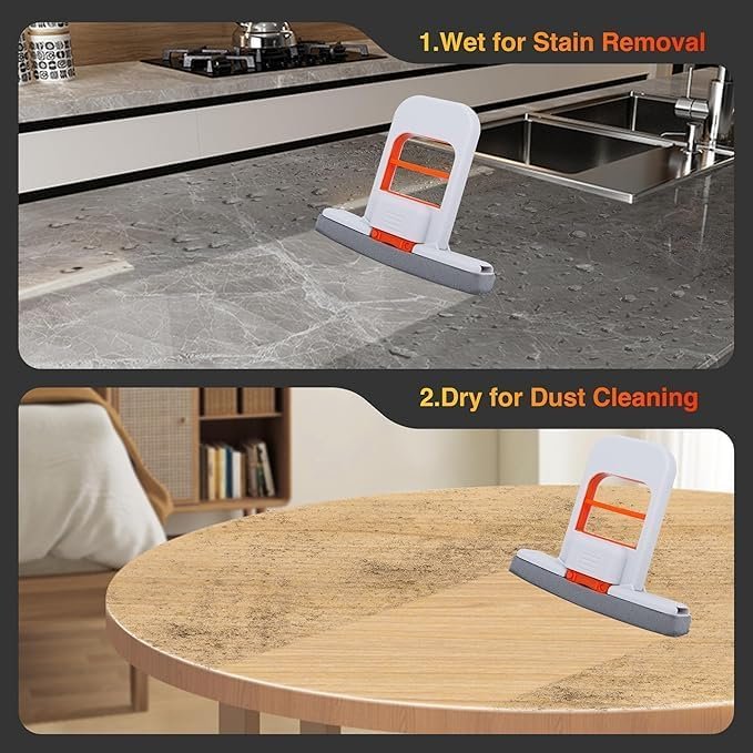 Multi-Functional Mini Mop | Self-Squeeze Water Drain Design | Retractable Wet & Dry Cleaning Tool | Compact Handheld Mop for Kitchen, Bathroom, Car Glass & Floor | Easy One-Hand Operation - Image 3