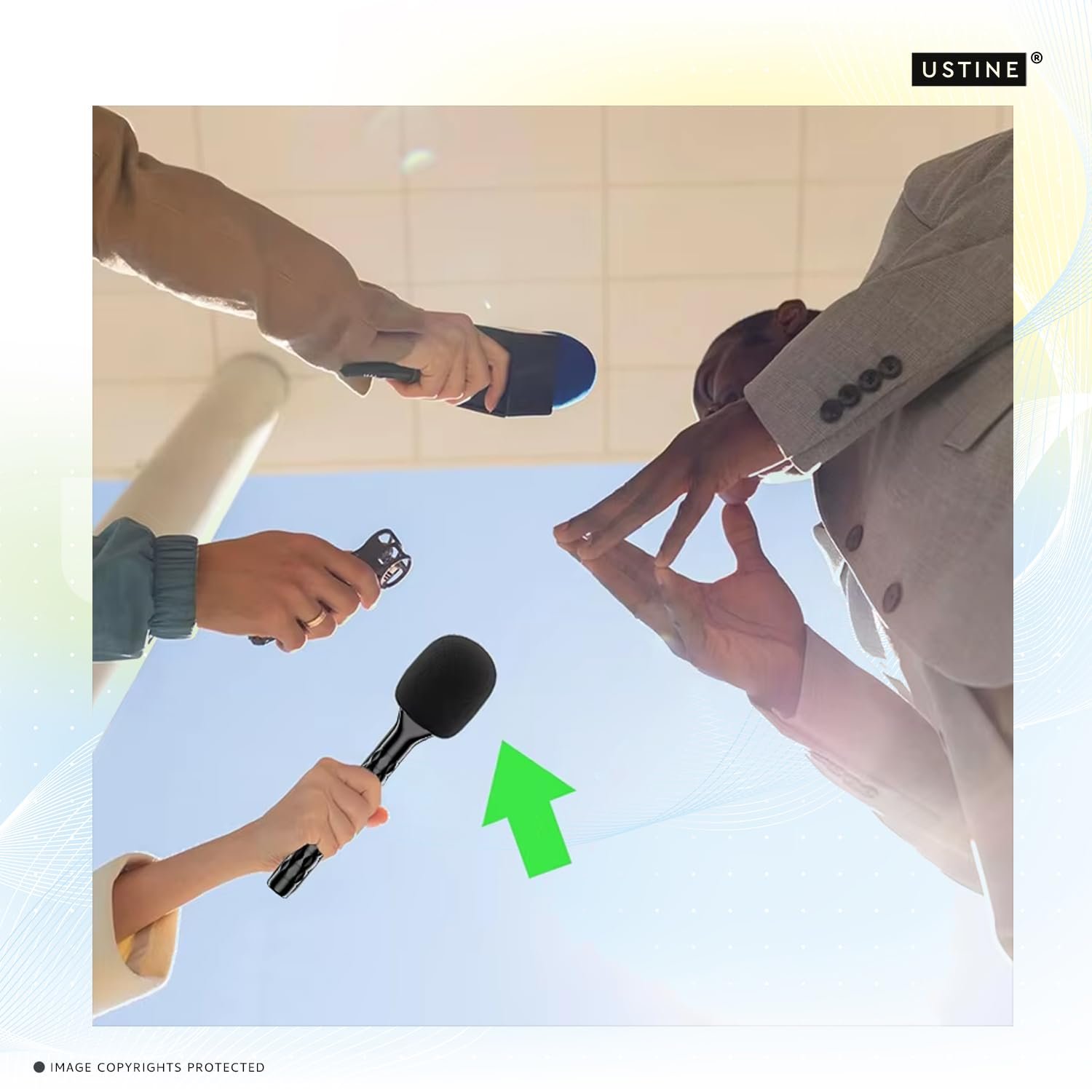 Plastic Interview Mic Handle Stick (Only Handle, No Mic Included) | Compatible with Wireless Microphones | Professional Handheld Grip for Content Creation & Interviews - Image 2