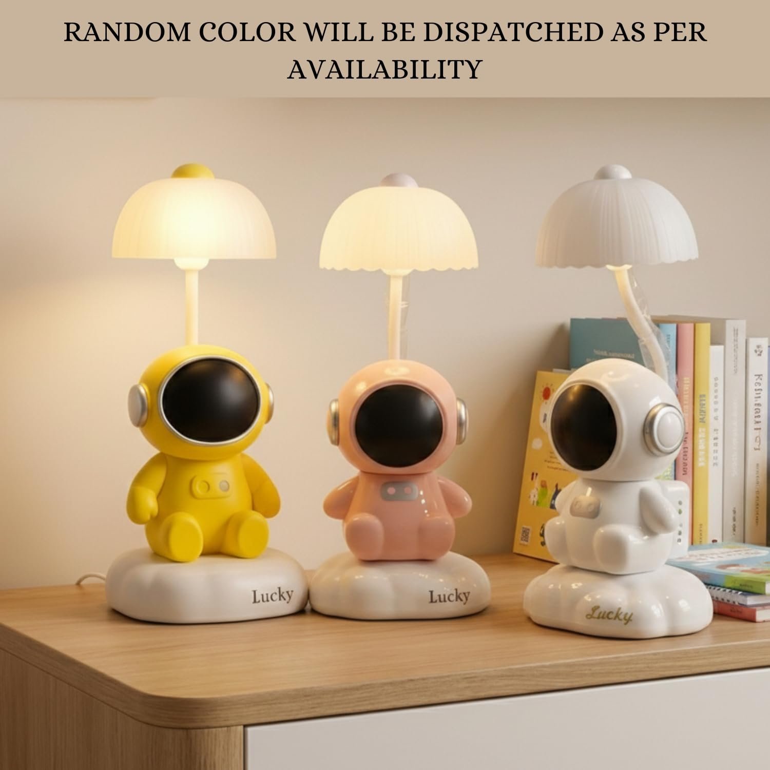 Astronaut Table Lamp with Pen Holder 3 Brightness Modes Rechargeable LED Desk Lamp for Kids Night Light for Bedroom Dim Light Side Table Gift for Kids & Students - Image 6