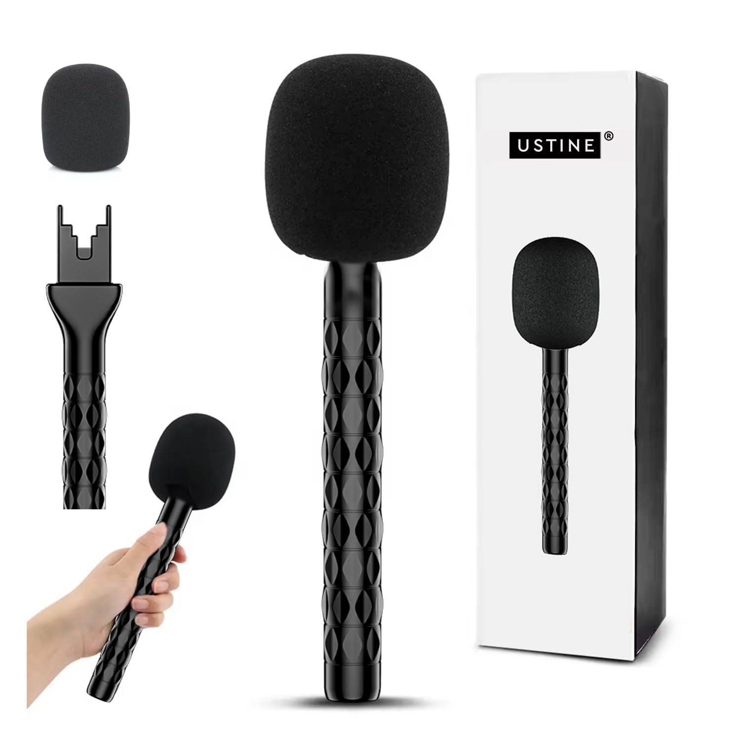 Plastic Interview Mic Handle Stick (Only Handle, No Mic Included) | Compatible with Wireless Microphones | Professional Handheld Grip for Content Creation & Interviews - Image 10