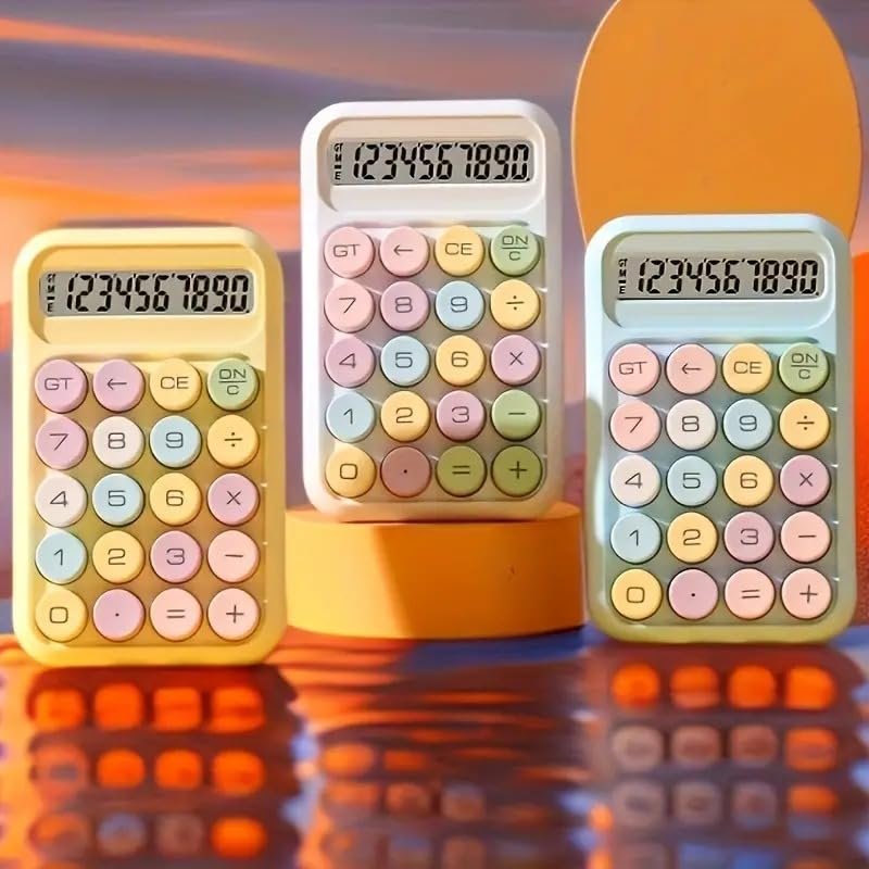 Desktop Calculator - Big Buttons | Aesthetic Candy Color | Comfortable Touch | Handheld for Daily Use | Small Size- Purple - Image 5